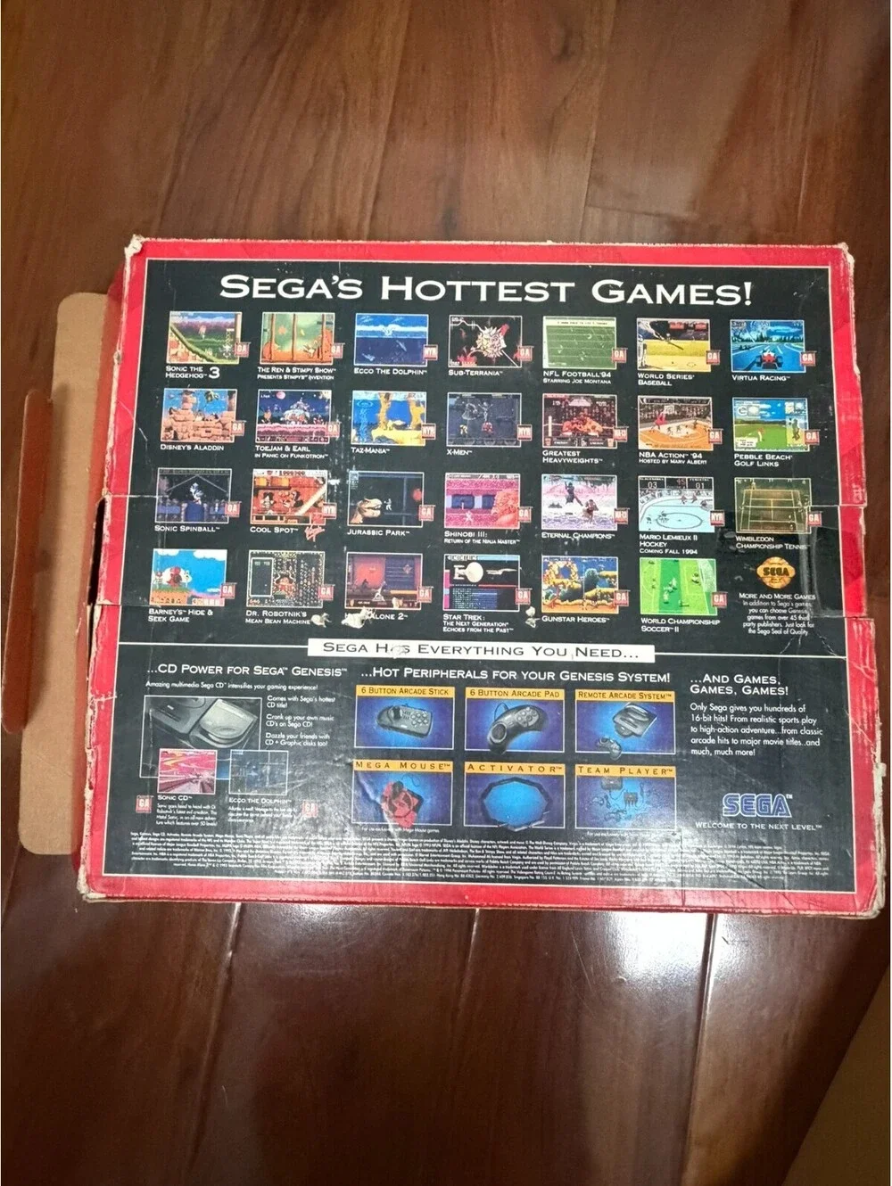 Sega Genesis Model 2 Core System Box and Tray Insert